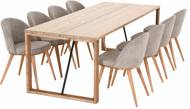 Honka-Louna 8-hengen ruokailryhmä antiikki/kitti tammijalat