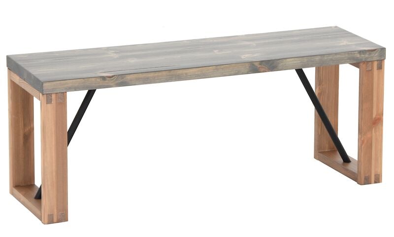 Honka penkki 115x35 cm puujalalla harmaa/antiikkipetsattu