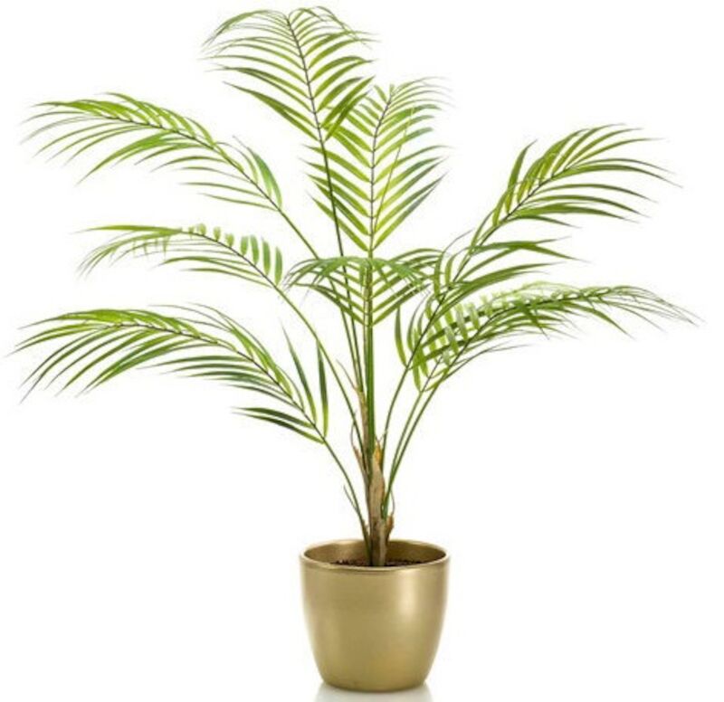 Palmu tekokasvi kultaruukussa 85 cm