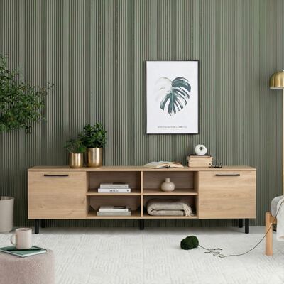 Solo tv-taso 220 cm kahdella ovella musta bs