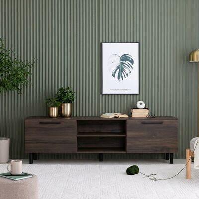 Solo tv-taso 166 cm kahdella ovella musta bs