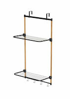 4Living bambukuivausteline oveen 45x28x100 cm musta/luonnonväri