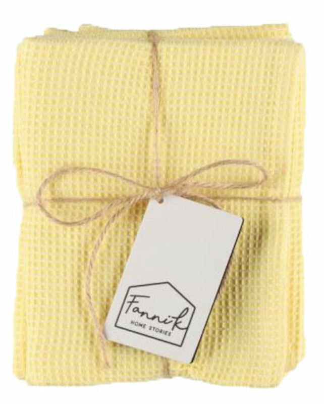 Fanni K Bamboo keittiöpyyhe 2 kpl 50x70 cm voinkeltainen