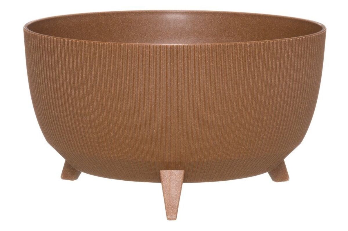 4Living Roma Line ECO jalallinen ruukku puukomposiitti Ø47 cm ruskea