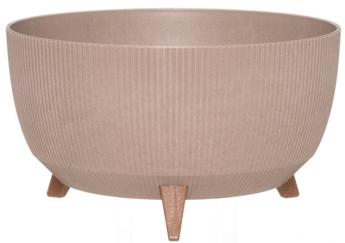 4Living Roma Line ECO jalallinen ruukku puukomposiitti Ø47 cm latte