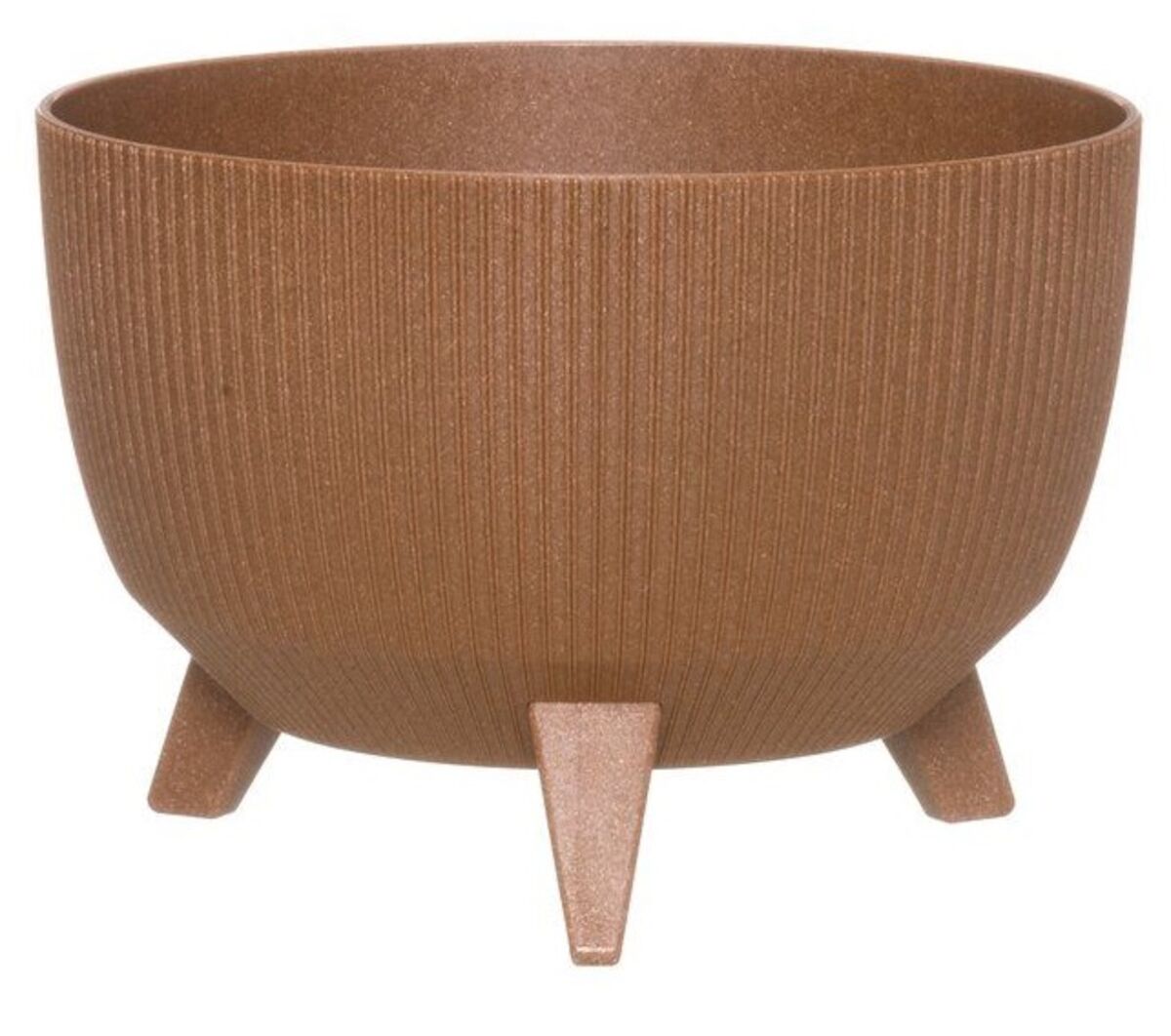4Living Roma Line ECO jalallinen ruukku puukomposiitti Ø33 cm ruskea