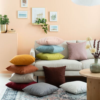 Nuppu koristetyyny 45x45 cm ruskea