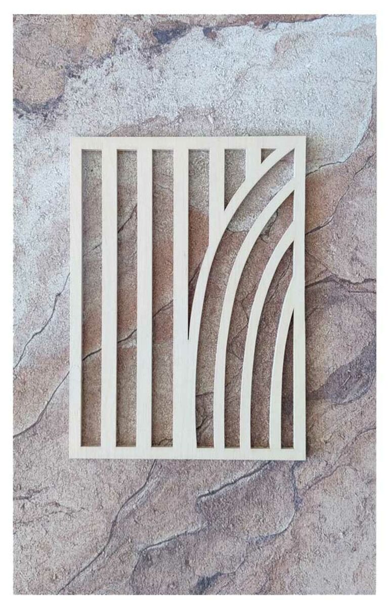 Koivuiset Taipuva metsä marmori akustiikkataulu 36×56 cm hiekka