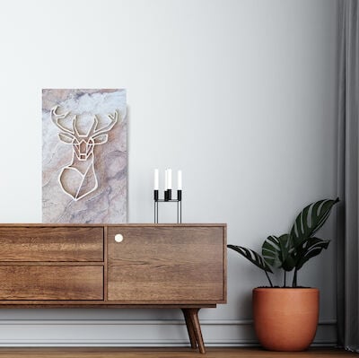 Koivuiset Peura marmori akustiikkataulu 36x56 cm kallio