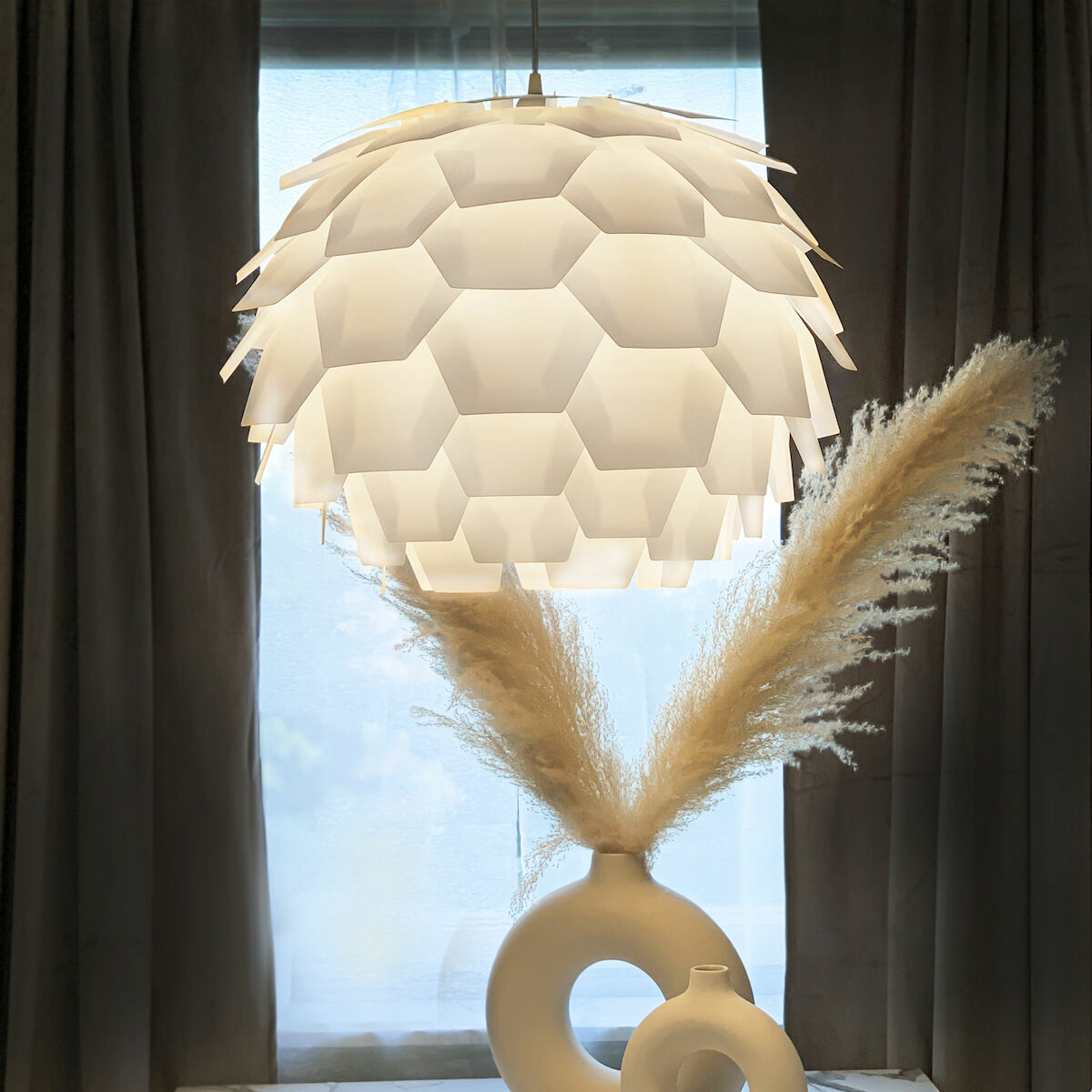 Aneta Lighting Carpatica kattovalaisin Ø60 cm valkoinen