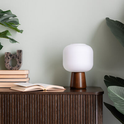 Aneta Lighting Aura pöytävalaisin ruskea/valkoinen