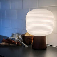 Aneta Lighting Aura pöytävalaisin ruskea/valkoinen