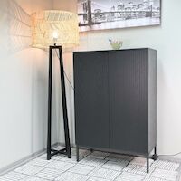 Siera korkea kaappi 80x40x120 cm musta