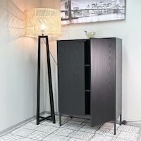 Siera korkea kaappi 80x40x120 cm musta