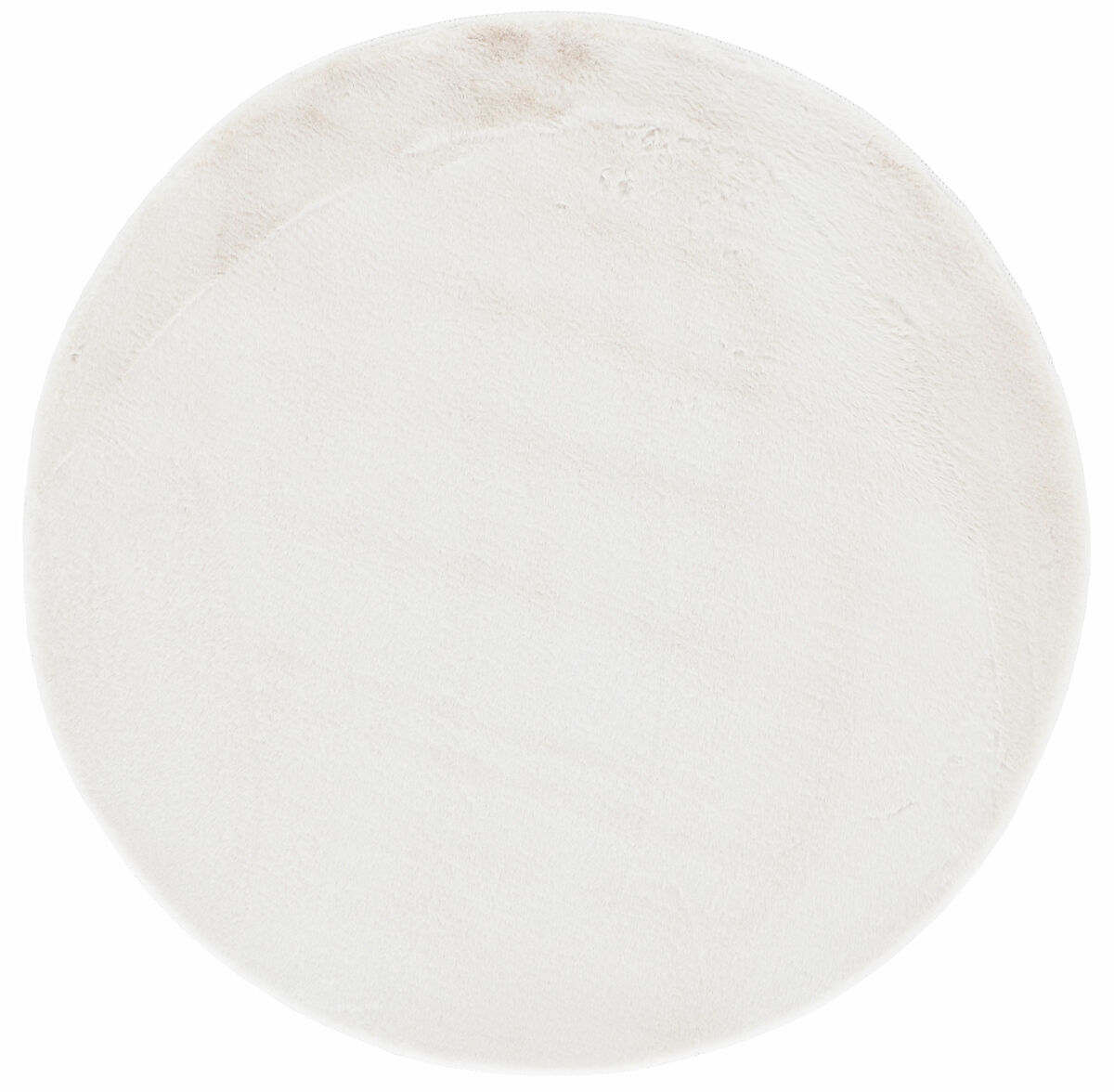 Lumihiutale matto pyöreä 120 cm luonnonvalkoinen