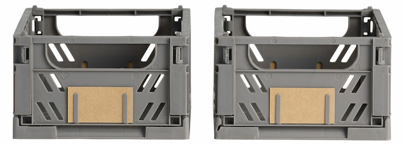 Day pinottava kori 17x12,5x7 cm tummanharmaa 2 kpl setti