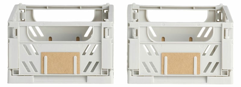 Day pinottava kori 25x16,5x10 cm vaaleanharmaa 2 kpl setti