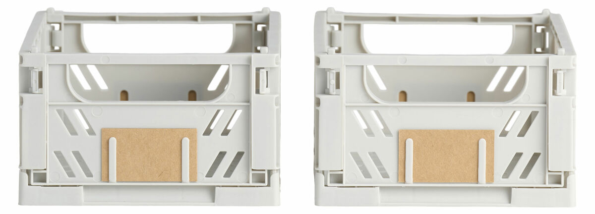 Day pinottava kori 25x16,5x10 cm vaaleanharmaa 2 kpl setti