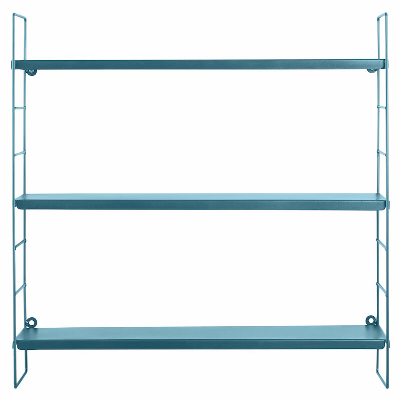 Day seinähylly 58x16x58 cm 3-hyllyä sininen