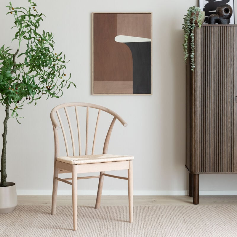 Cassandra tuoli valkoöljytty tammi