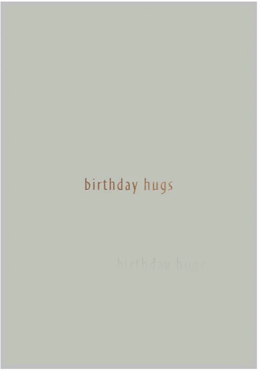 Xeraliving BIRTHDAY HUGS syntymäpäiväkortti minttu 10,5×14,8 cm