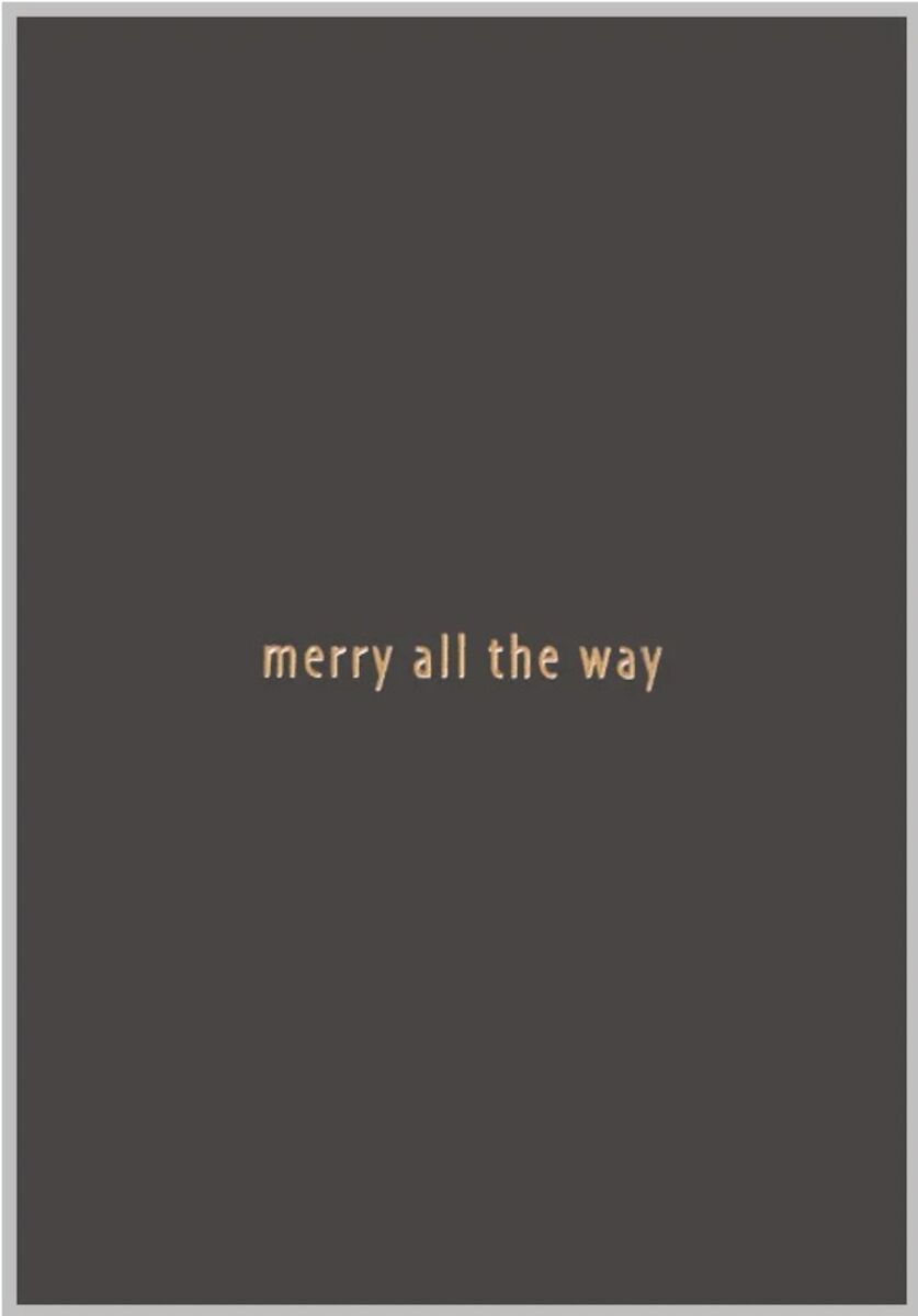 Xeraliving MERRY ALL THE WAY joulukortti hiili 10,5×14,8 cm