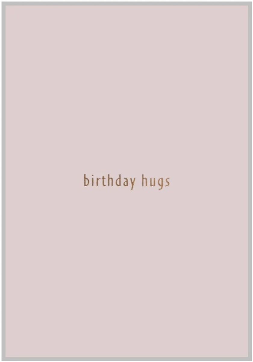 Xeraliving BIRTHDAY HUGS syntymäpäiväkortti roosa 10,5×14,8 cm