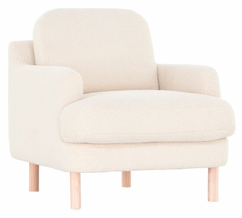 Jäkälä nojatuoli luonnonvalkoinen Himalaya 904, valkoöljytty tammi jalat