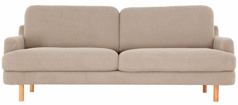 Jäkälä 3-istuttava sohva hiekka Himalaya 902, öljytty tammi jalat