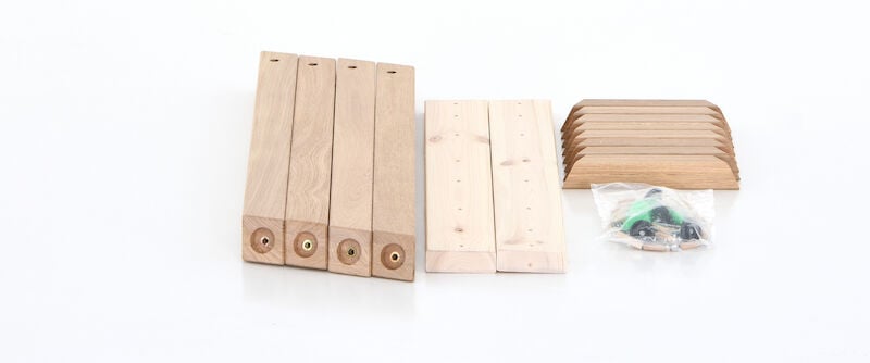 Lana pöydän jalat lakattu tammi