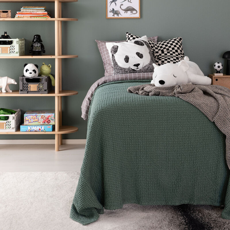 Vohveli päiväpeitto 280x260 cm vihreä