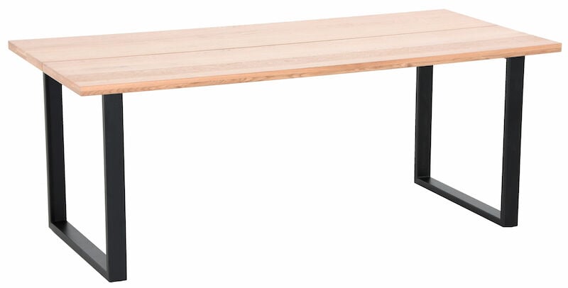 Ruka tammi lankkupöytä 195x90 cm lakattu tammi/musta