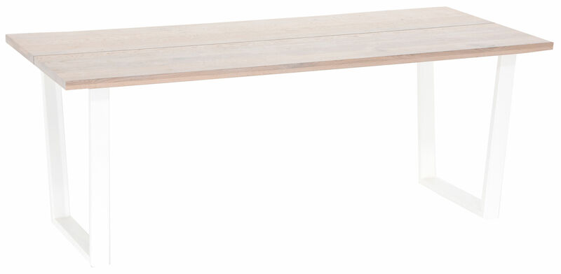 Nova tammi lankkupöytä 195x90 cm valkolakattu tammi/valkoinen
