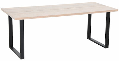 Ruka tammi lankkupöytä 195x90 cm valkolakattu tammi/valkoinen