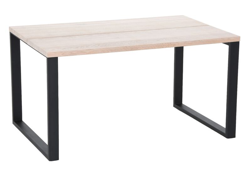 Manner tammi lankkupöytä 140x90 cm valkolakattu tammi/musta