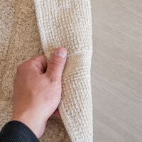Kivikko puuvillamatto 120 cm pyöreä hiekka