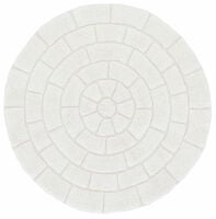 Kivikko puuvillamatto 120 cm pyöreä valkoinen