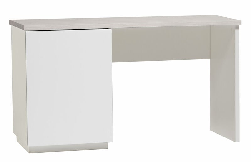 Anton työpöytä laatikolla hopea jalava vasenkätinen