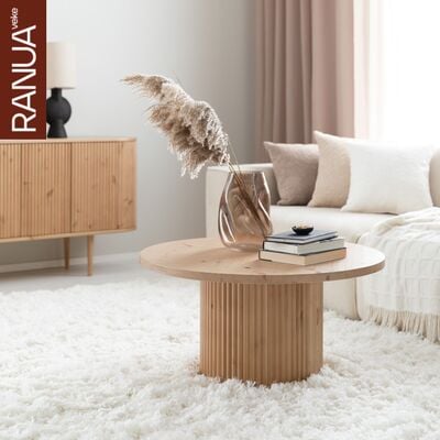 Taimi pyöreä sohvapöytä Ø80 cm hiili 2-LAATU