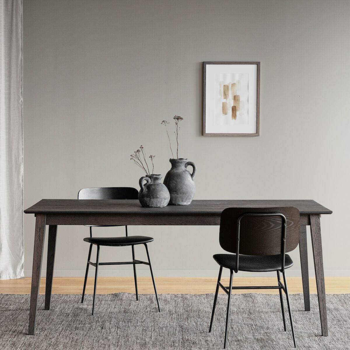 Rowico Home Filippa ruokapöytä 180x90 cm tummanruskea