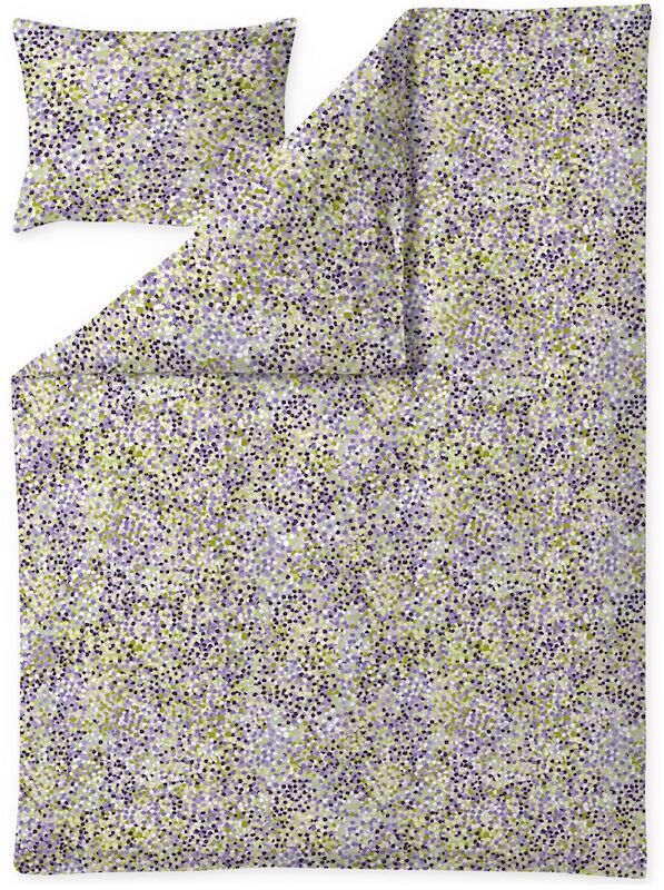Vallila Uniniitty pussilakanasetti 150x210 cm + 50x60 cm violetti/vihreä