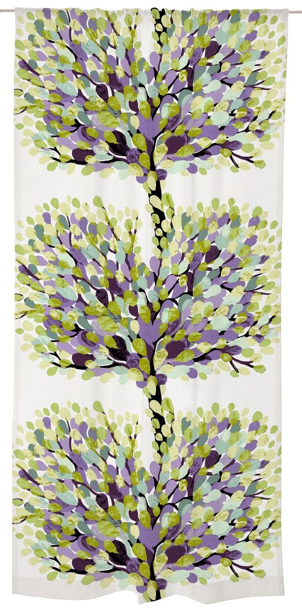 Vallila Aronia verho 1x140x250 cm vihreä/lila