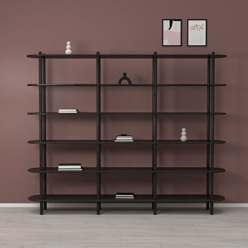 Askel avohylly 230x35x185 cm hiili