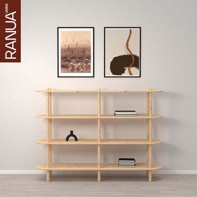 Askel avohylly 165x35x119 cm puuvalmis