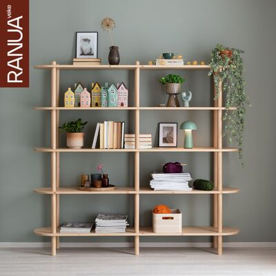 Askel avohylly 165x35x152 cm puuvalmis