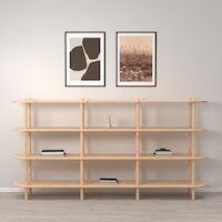 Askel avohylly 230x35x119 cm puuvalmis