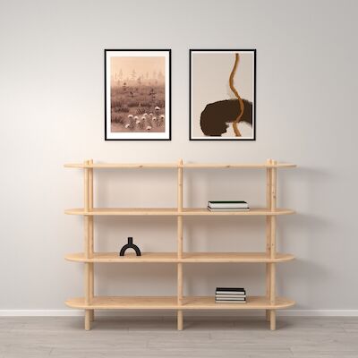Askel avohylly 165x35x119 cm hiili