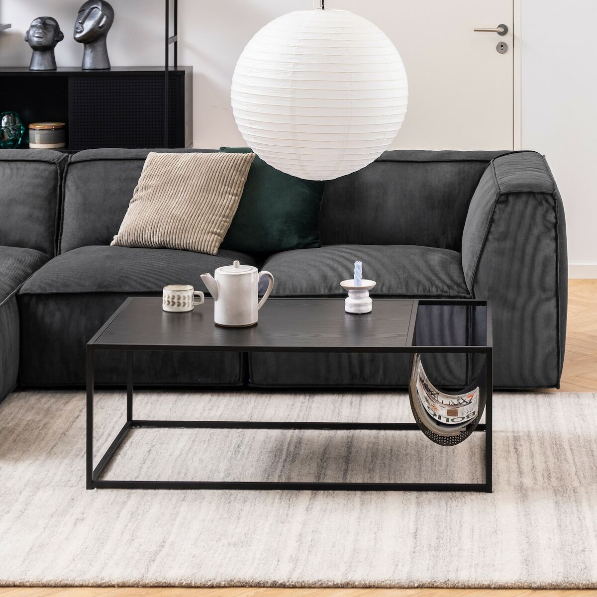 Seaford sohvapöytä 110×60 cm tuhka/musta