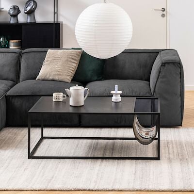 Seaford sohvapöytä 110x60 cm tuhka/musta