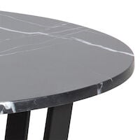Amble pyöreä ruokapöytä Ø110 cm musta marmori